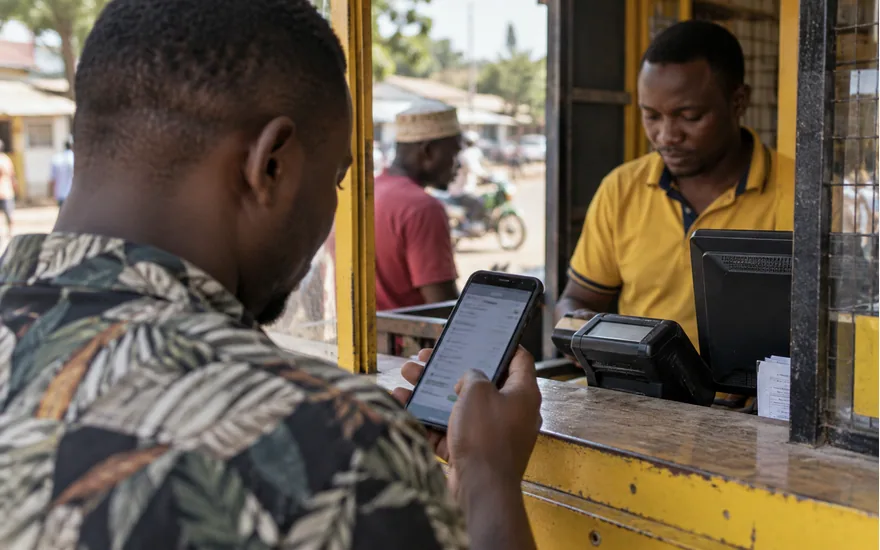 Mteja mtu mzima akiangalia kumbukumbu za pochi kwenye simu; taswira ya kuweka pesa betPawa